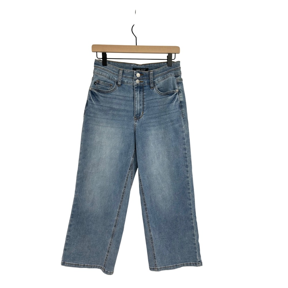 Judy Blue Wide Crop High Rise Jeans Medium Wash Sorbtek JB88616 Size 27